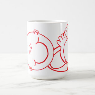 Baby Boy Lying Vector Illustration Mug