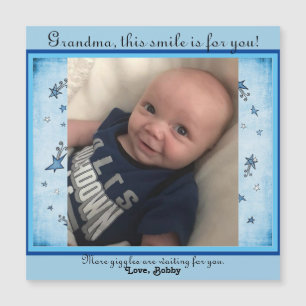 Baby Boy Magnetic Picture Card for Grandmother
