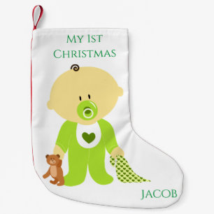 Baby Boy My 1st Christmas Stocking Personalised