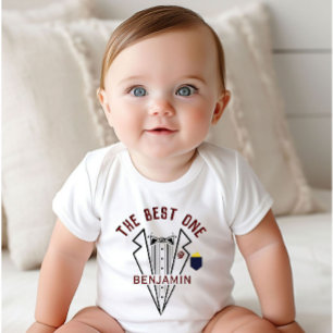 Baby Boy Name One Love Tuxedo  Bodysuit