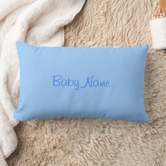 Baby Boy Name Sky Blue Lumbar Cushion (Blanket)