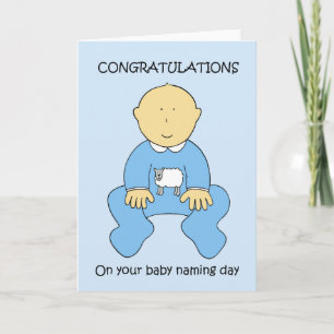 Baby Boy Naming Day Congratulations. Card