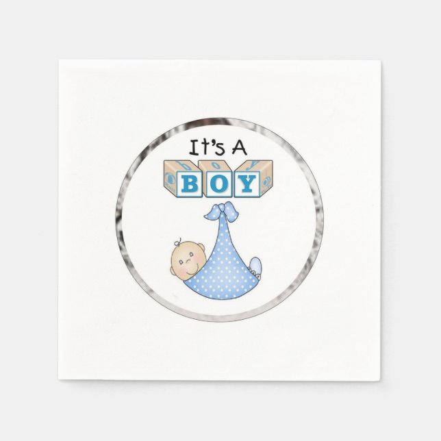 Baby Boy Napkin (Front)