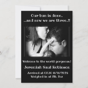 Baby Boy New Arrival Announcement