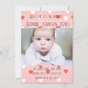 Baby Boy New Arrival Announcement