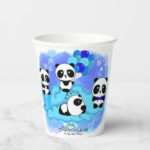 Baby Boy Pandas Baby Shower Paper Cups