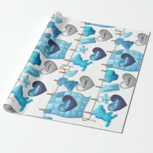 Baby Boy Personalised Wrapping Paper