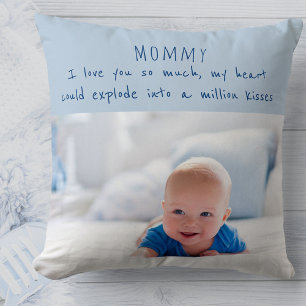 Baby Boy Photo and Adorable Message to Mum Cushion