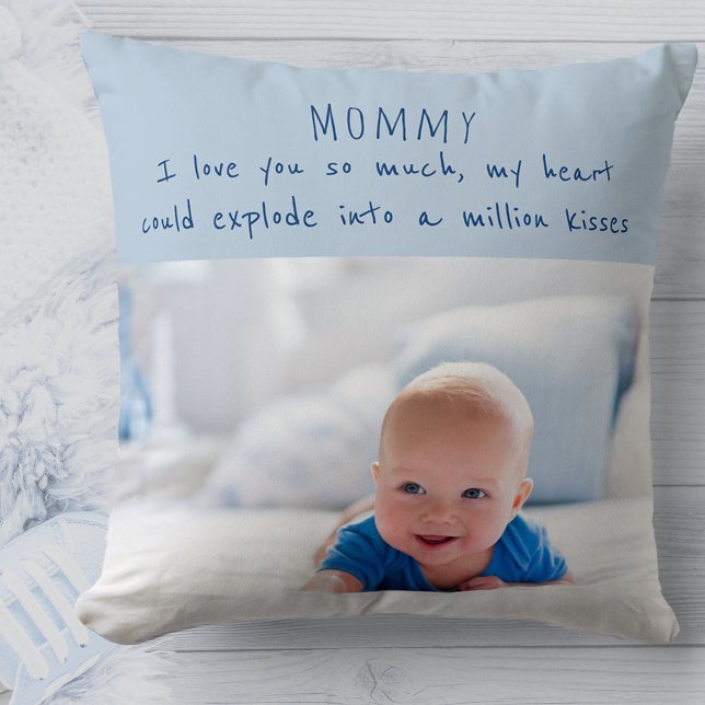 Baby Boy Photo and Adorable Message to Mum Cushion (Creator Uploaded)