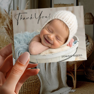 Baby Boy Photo Birth Announcement Postcard