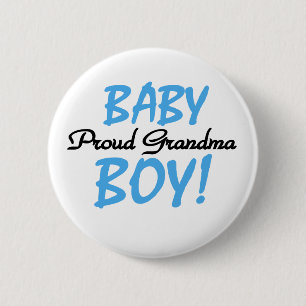 Baby Boy Proud Grandma 6 Cm Round Badge