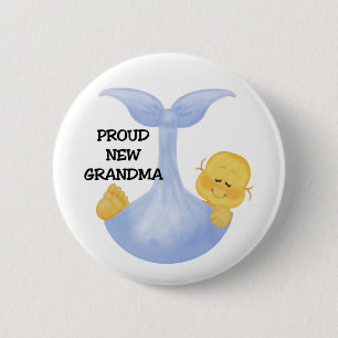 Baby Boy Proud Grandma 6 Cm Round Badge