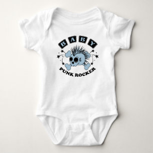 Baby Boy Punk Skull Bodysuit