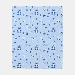 Baby-boy Quilt Pattern Fleece Blanket