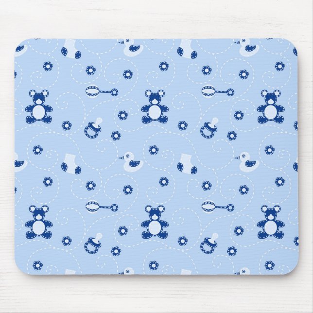 Baby-boy Quilt Pattern Mouse Pad (Front)