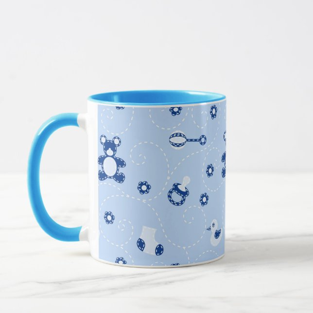 Baby-boy Quilt Pattern Mug (Left)