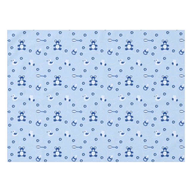 Baby-boy Quilt Pattern Tablecloth (Front (Horizontal))