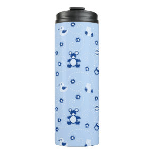 Baby-boy Quilt Pattern Thermal Tumbler