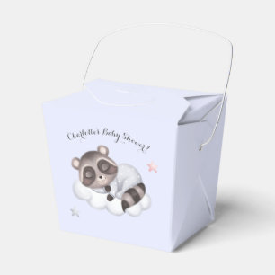 Baby Boy Racoon Blue Baby Shower Favour Box