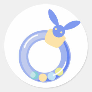 Baby Boy Rattle Stickers