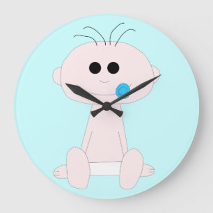 Baby Boy Round Clock