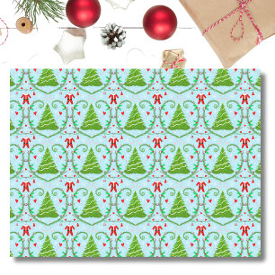 Baby Boy Santa Outfit Christmas Tree Pattern Tissue Paper