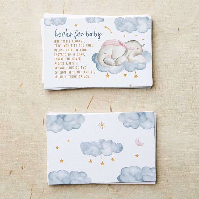 Baby Boy Shower Books for Baby Cards - Elephant (Creator Uploaded)