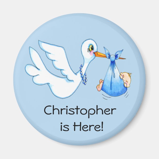 Baby Boy Shower Favours Magnet (Front)