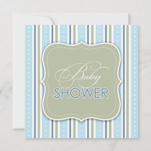 Baby Boy Shower Flat Invitation