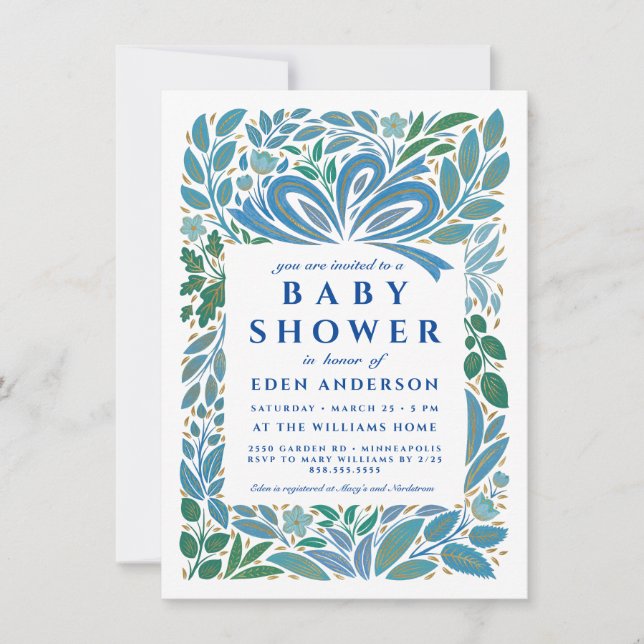 Baby Boy Shower Gift Invitation (Front)