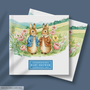 Baby Boy Shower Guest Book Peter Rabbit