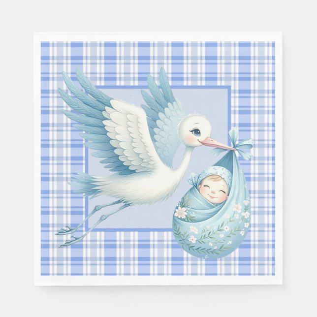 Baby Boy Shower Napkin (Front)