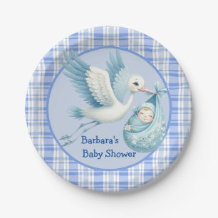 Baby Boy Shower Paper Plate