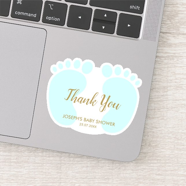 Baby Boy shower party favor thank you (Detail)