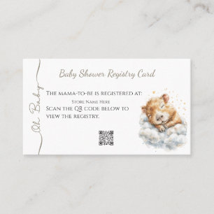 Baby Boy Shower • Registry Card • Capybara