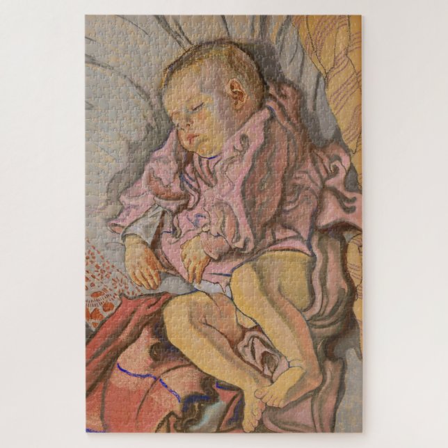 Baby Boy Sleeping on a Pillow Jigsaw Puzzle (Vertical)