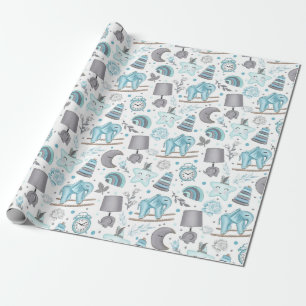 Baby Boy Sleepy Time Wrapping Paper