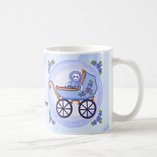 Baby Boy Sock Monkey Buggy  mug (Right)