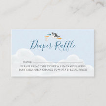 Baby Boy "Special Delivery" Shower Diaper Raffle