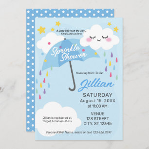 Baby Boy Sprinkle Shower Invitation