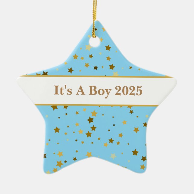 Baby Boy Star Ornament  (Front)