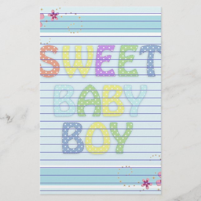 Baby Boy Stationery (Front)