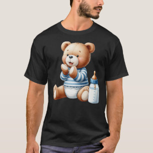 Baby Boy Teddy Bear Baby Shower Gender Reveal T-Shirt