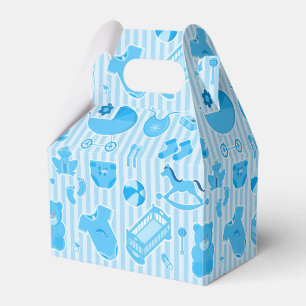 Baby Boy Things Pattern Blue  Favour Box