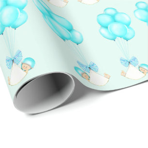 Baby Boy Twins Gift Wrapping Paper