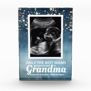 Baby Boy Ultrasound Pregnancy Announcement Photo Block
