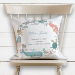 Baby Boy Under the Sea Birth Stats Keepsake Cushion<br><div class="desc">I loved everything about this gorgeous under the sea design when I was creating it! It was one of these designs that just came together, in so many different, amazing ways! I love the colours—so modern and trendy!—as well as the typography for this baby birth stats pillow. I created a...</div>