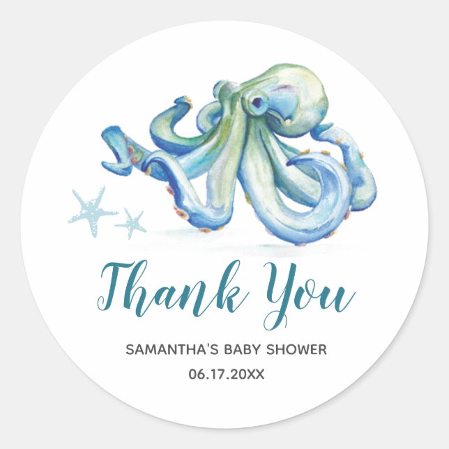 Baby Boy Under the Sea Stickers (Front)
