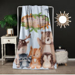 Baby Boy Vintage Cute Animals Blanket<br><div class="desc">Blanket for your baby boy,  inspired by vintage cute animals motive. Personalise it!</div>