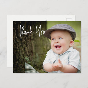 Baby Boy's first birthday Party Photo Custom Postcard